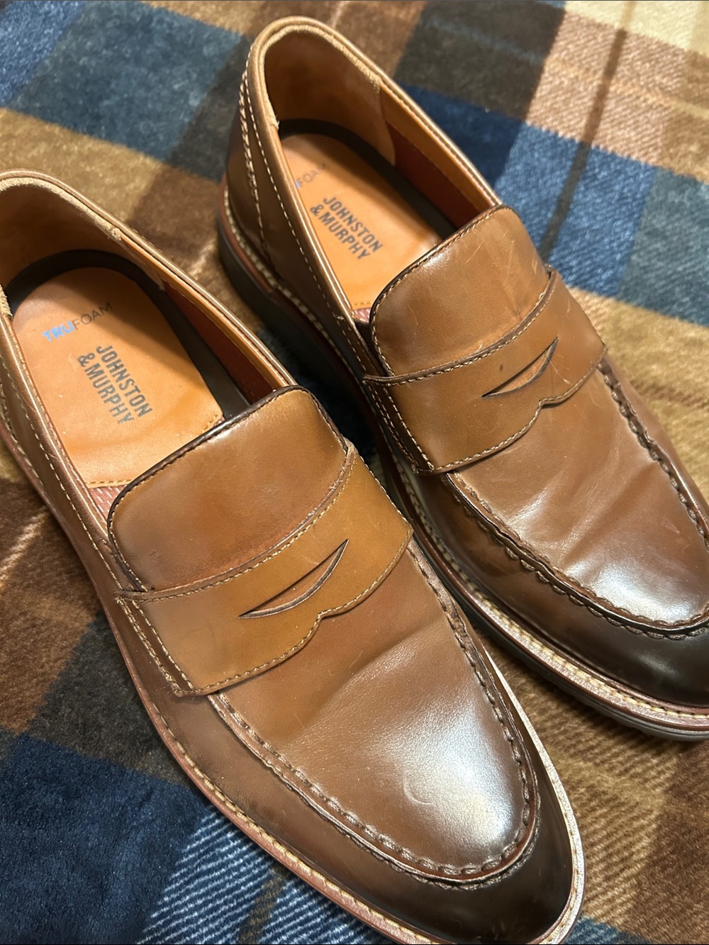Johnston & Murphy Brown Leather Penny Loafers